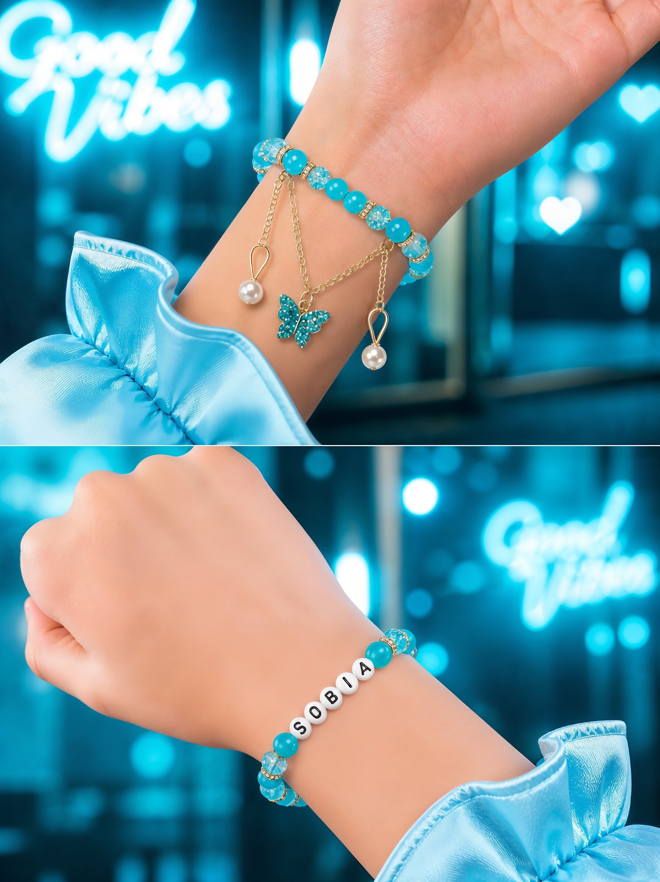 Customized Couple Butterfly Bracelet | Buy 1 Get 1 Free with Free Packaging and Free Home Deliver