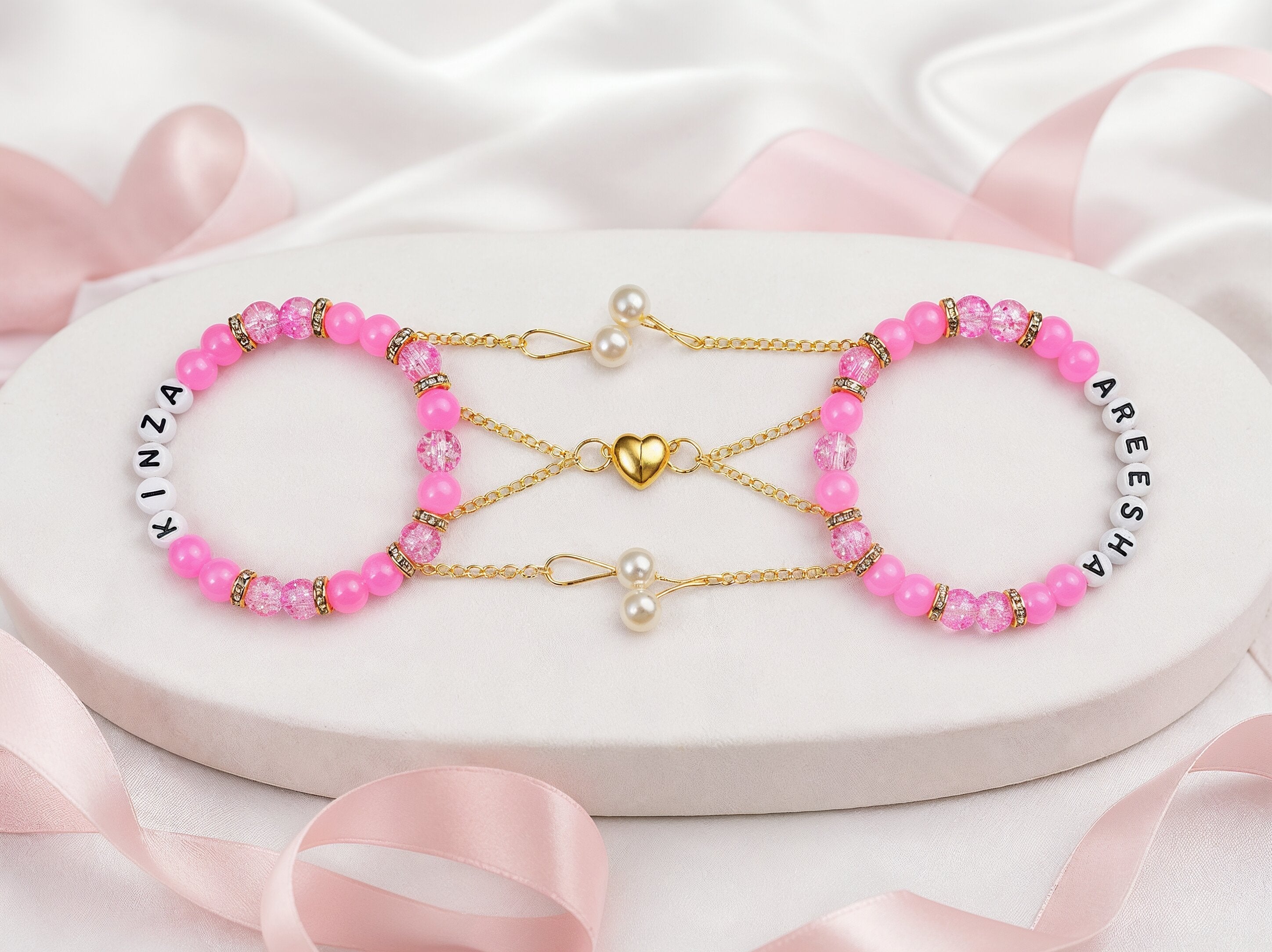 Customized Couple Heart Bracelet | Bexa Craft
