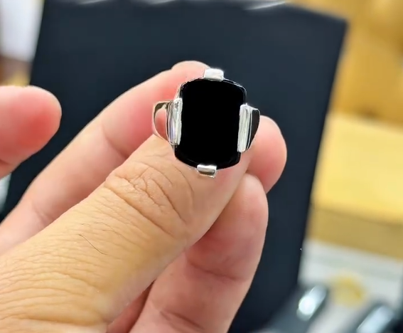 Black Yameni Aqeeq Turkish Ring Most Demanded
