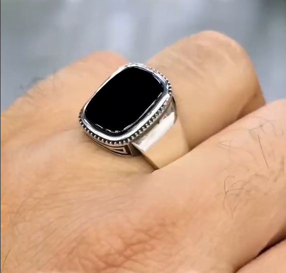 100% Original Black Yameni Aqeeq king VIP Ring Most Demanded