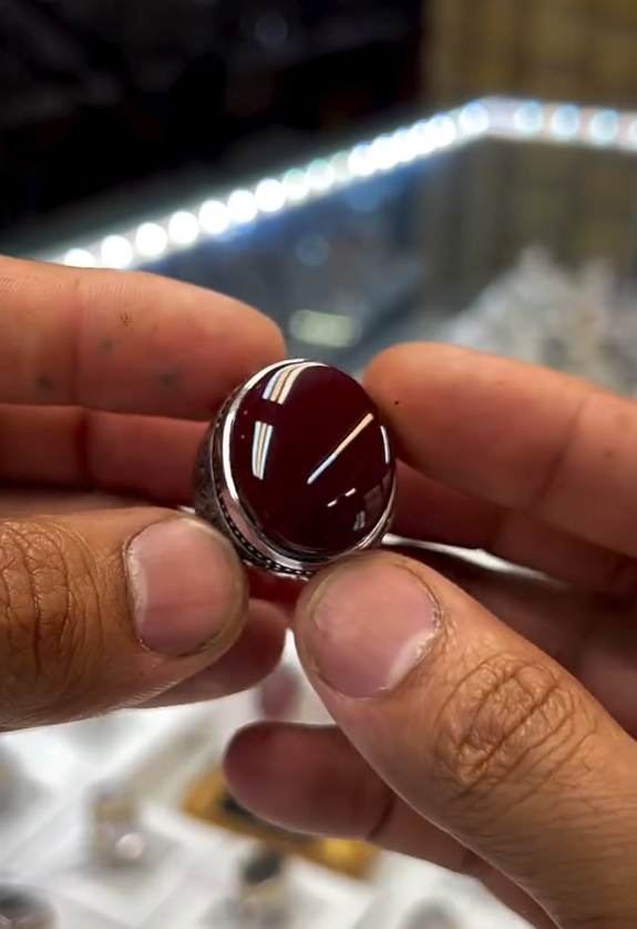 100% Original Antique Aqeeq VIP Ring Most Demanded