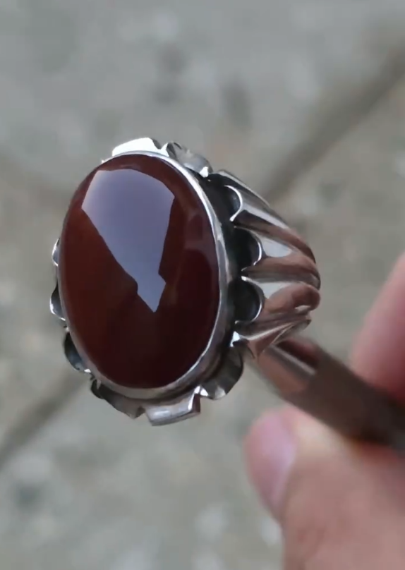 100% Original Antique Aqeeq VIP Ring Most Demanded