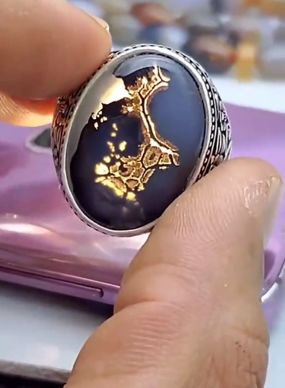 100% Original Antique Aqeeq VIP Ring Most Demanded