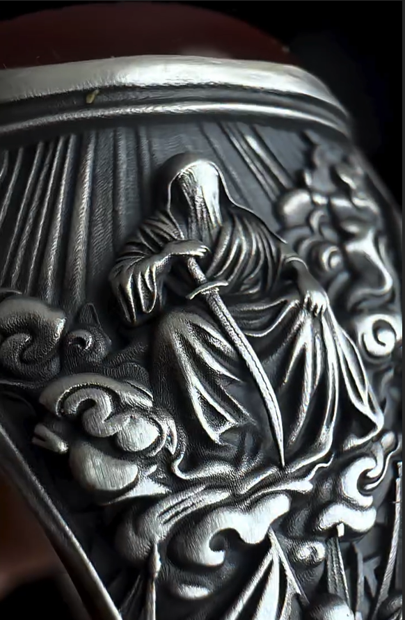 Prestige Hz. Ali Zulfikar  zircon stone Silver Men's Ring