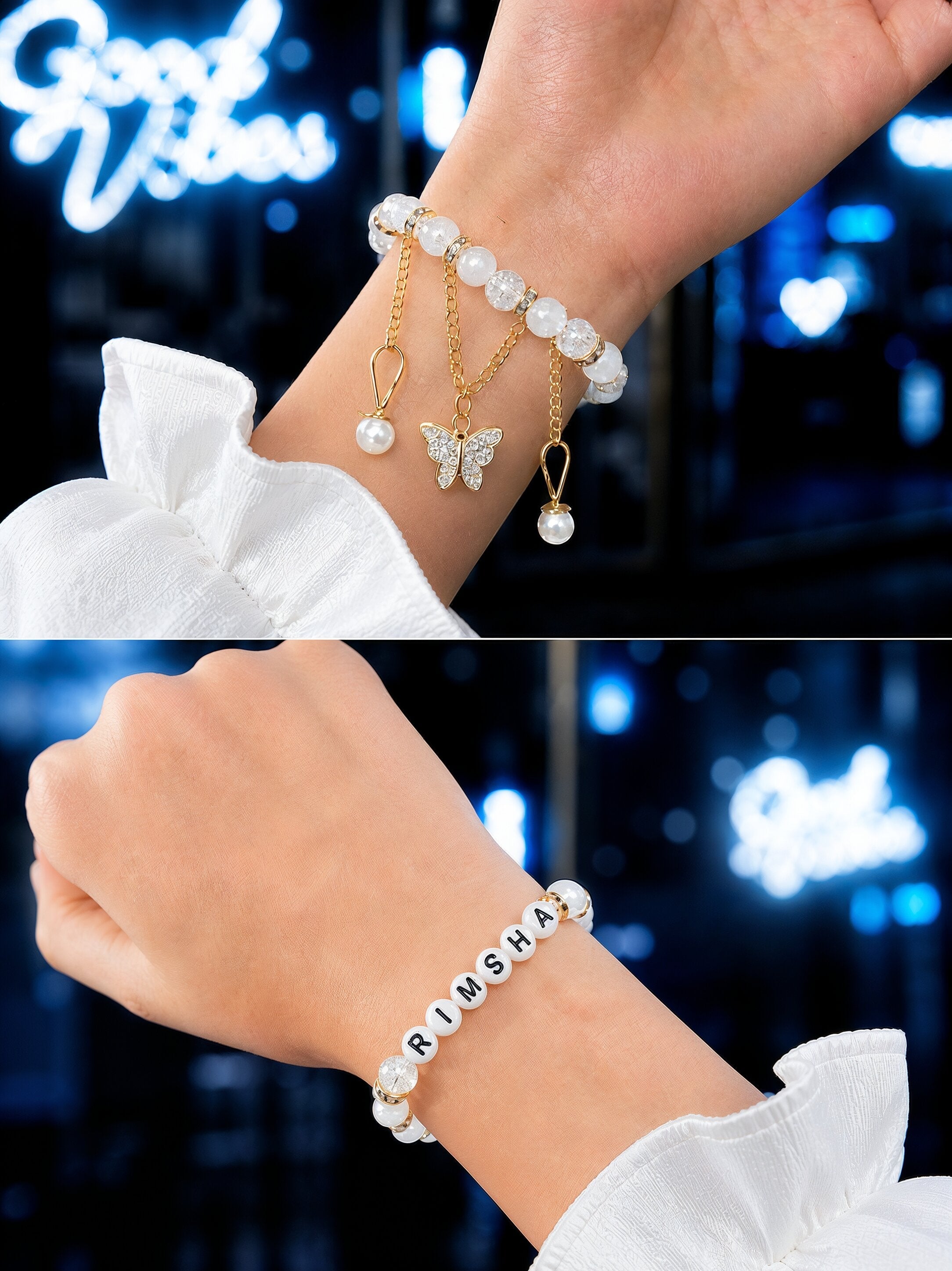 Customized Couple Butterfly Bracelet | Buy 1 Get 1 Free with Free Packaging and Free Home Deliver