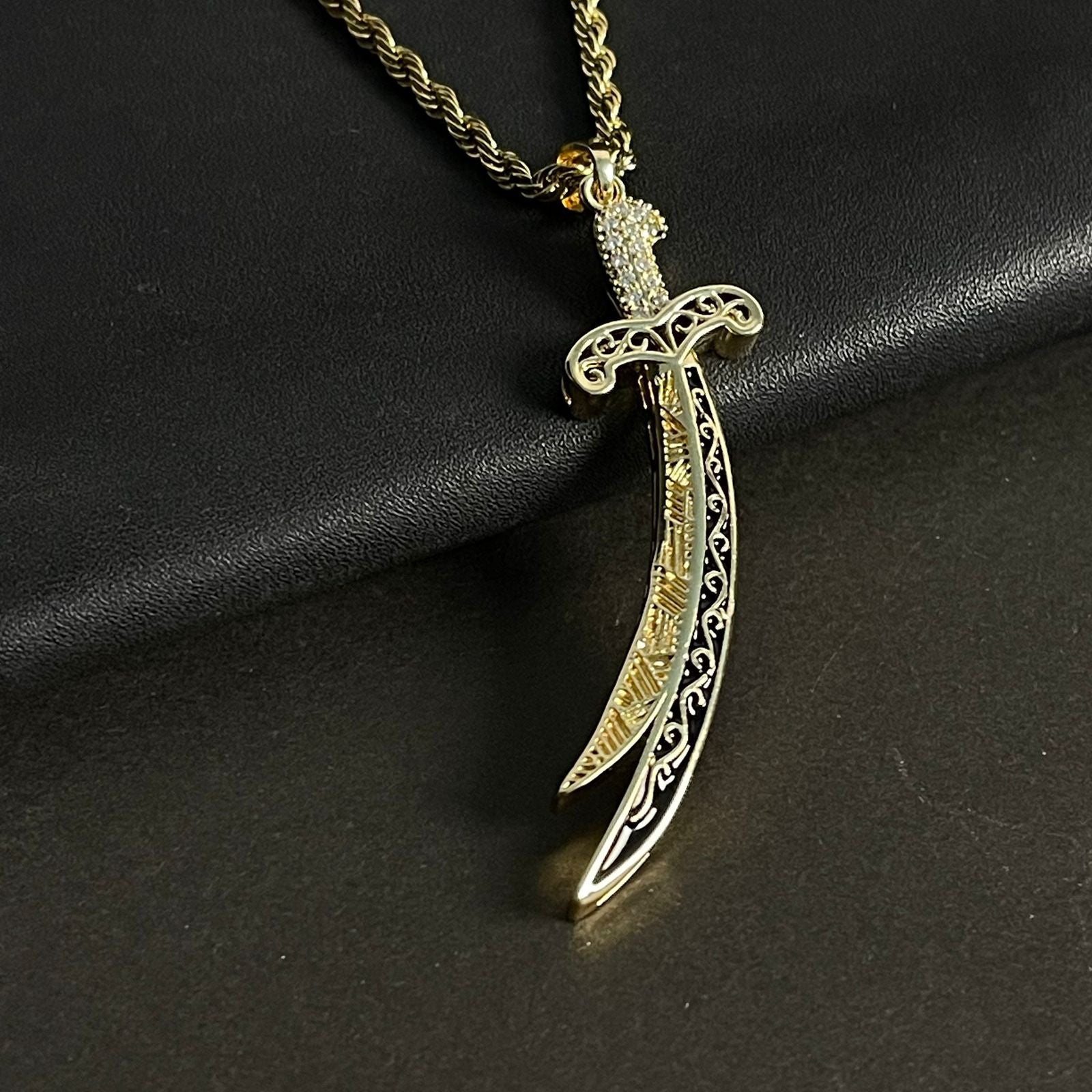 Premium Zulfiqar Sword Hazrat Ali Maula Sword Necklace