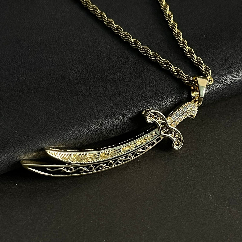 Premium Zulfiqar Sword Hazrat Ali Maula Sword Necklace