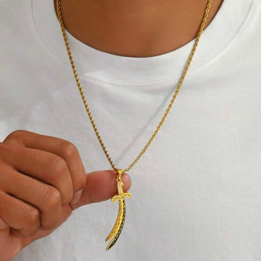 Premium Zulfiqar Sword Hazrat Ali Maula Sword Necklace