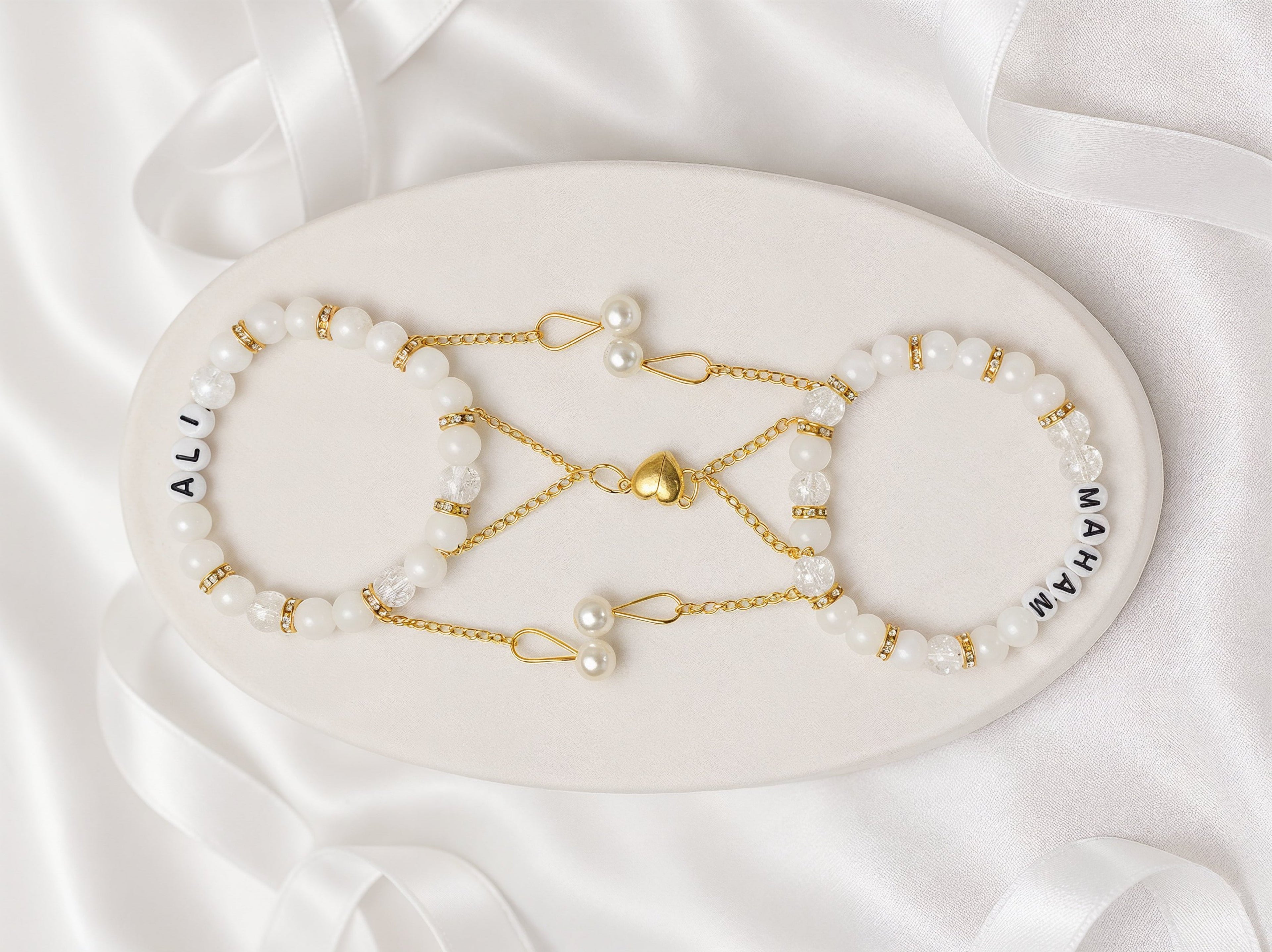 Customized Couple Heart Bracelet | Bexa Craft